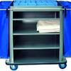 Carro Housekeeping Inox com Estantes, Rodas e Sacos